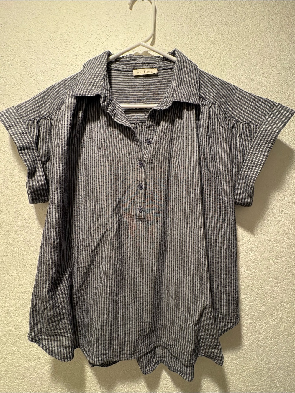 Neuflora button top Navy